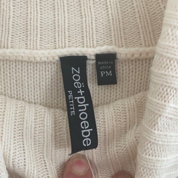 NWT-/gift: pretty cream colored cowl-neck cape. PM - Picture 3 of 5